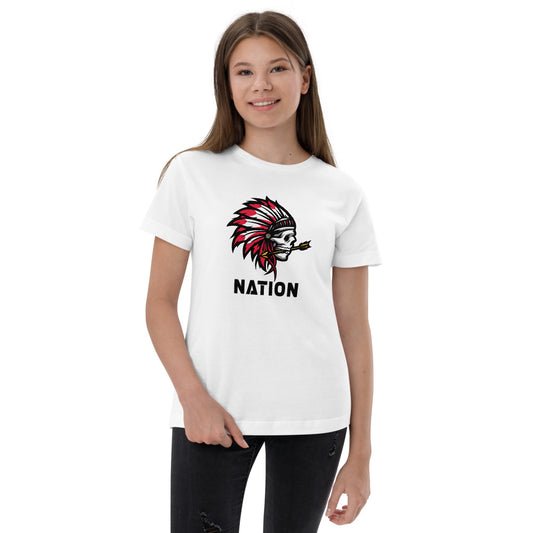 Chief Nation Football Fan Indian Youth Jersey T-Shirt