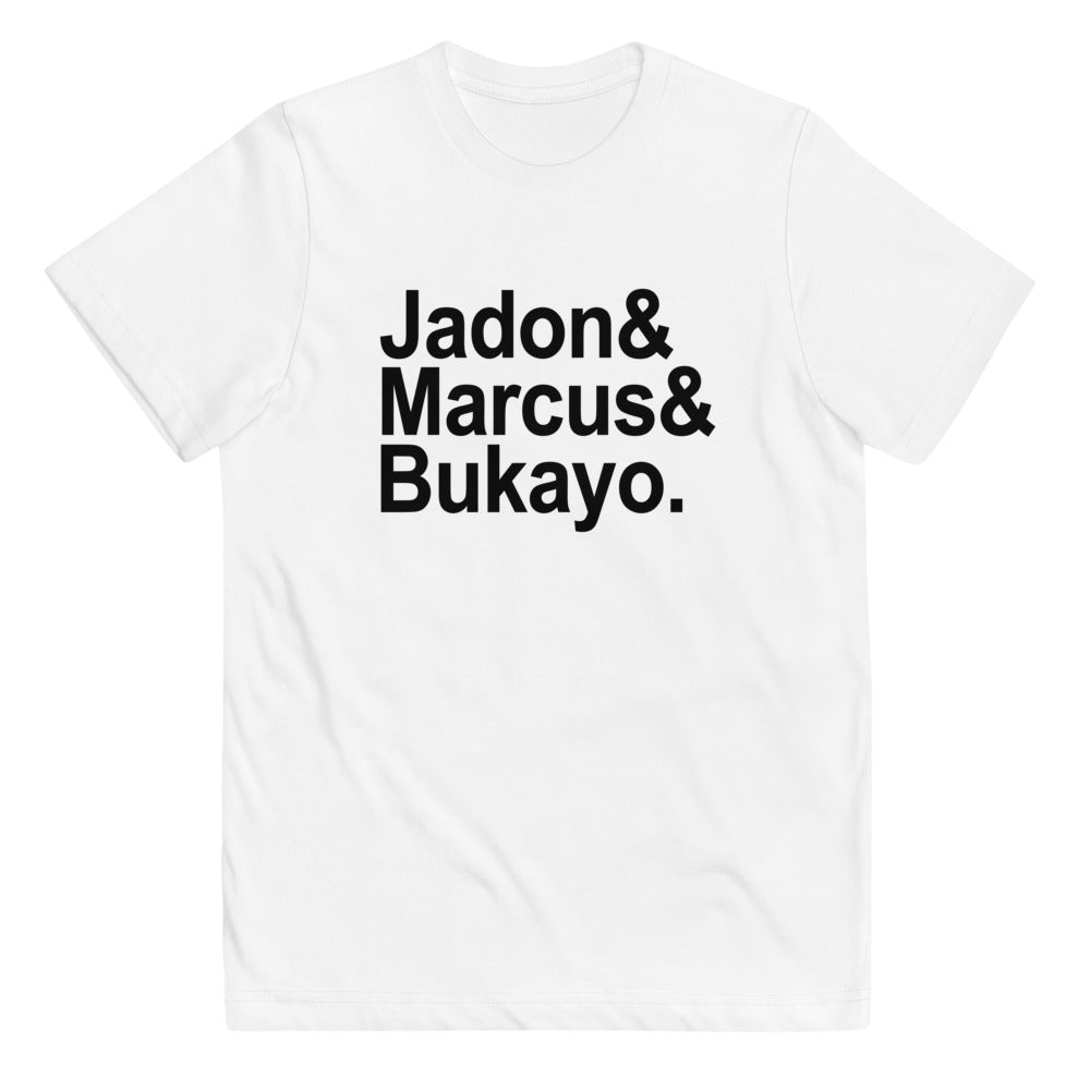 Jaydon Marcus Bukayo Slogan Soccer Football Fan Youth Jersey T-Shirt