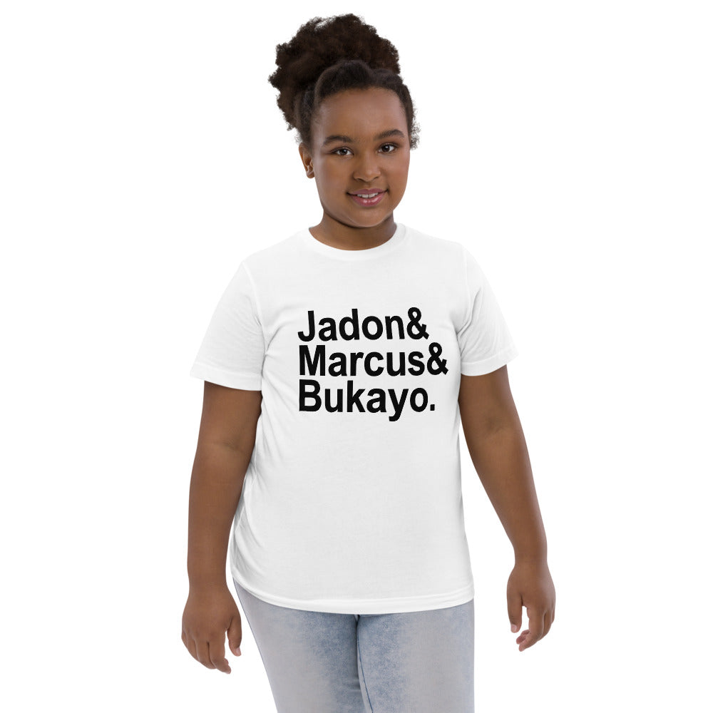 Jaydon Marcus Bukayo Slogan Soccer Football Fan Youth Jersey T-Shirt