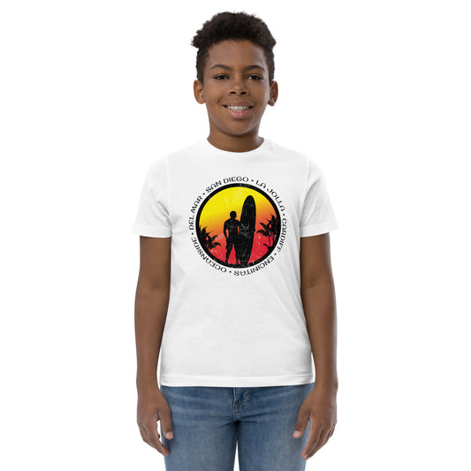 Cool San Diego County California Surf Fan Surfing Lover Beach Youth Jersey T-Shirt