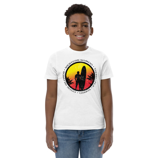 Cool Pacific Islands Surf Fan Surfing Lover Beach Youth Jersey T-Shirt