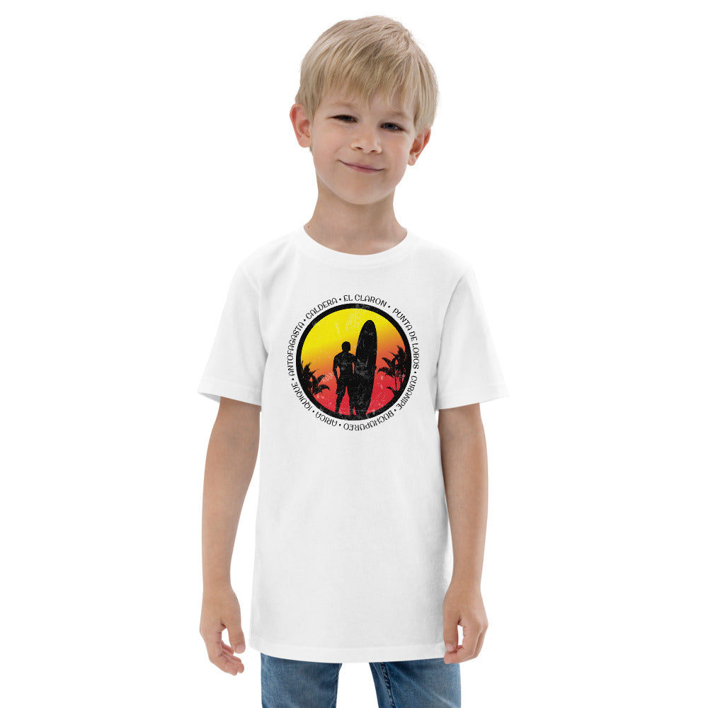 Cool Chile Surf Fan Surfing Lover Beach Youth Jersey T-Shirt