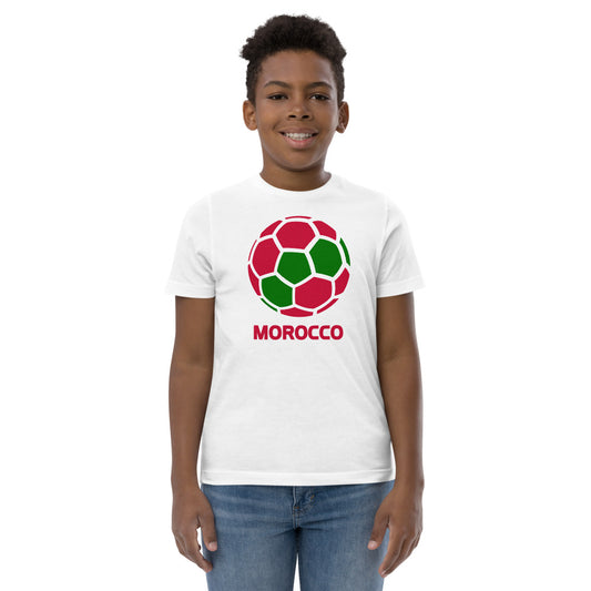 Morocco National Soccer Team Football Pride Country Flag Youth Jersey T-Shirt