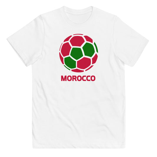 Morocco National Soccer Team Football Pride Country Flag Youth Jersey T-Shirt