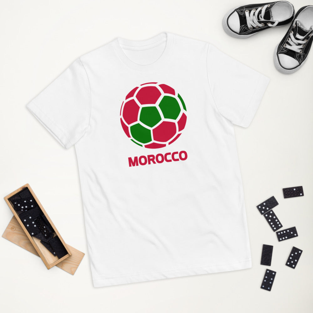 Morocco National Soccer Team Football Pride Country Flag Youth Jersey T-Shirt