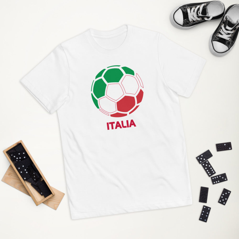 Italia National Soccer Team Football Pride Country Flag Youth Jersey T-Shirt