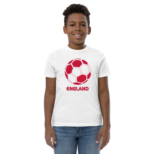 England National Soccer Team Football Pride Country Flag Youth Jersey T-Shirt