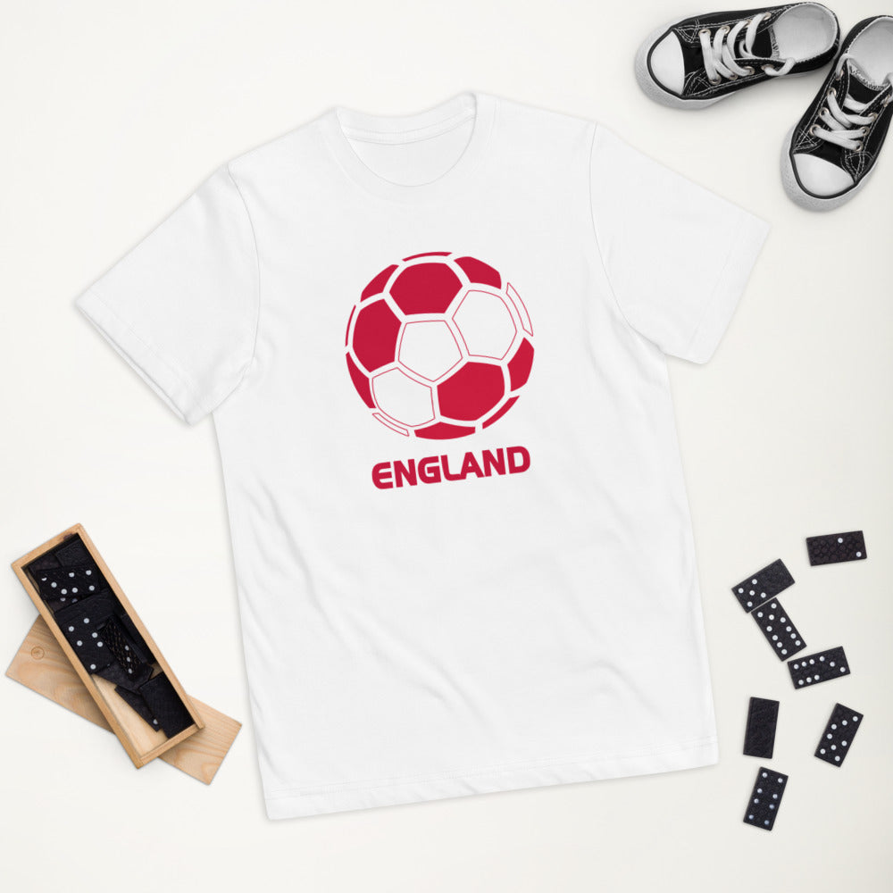 England National Soccer Team Football Pride Country Flag Youth Jersey T-Shirt