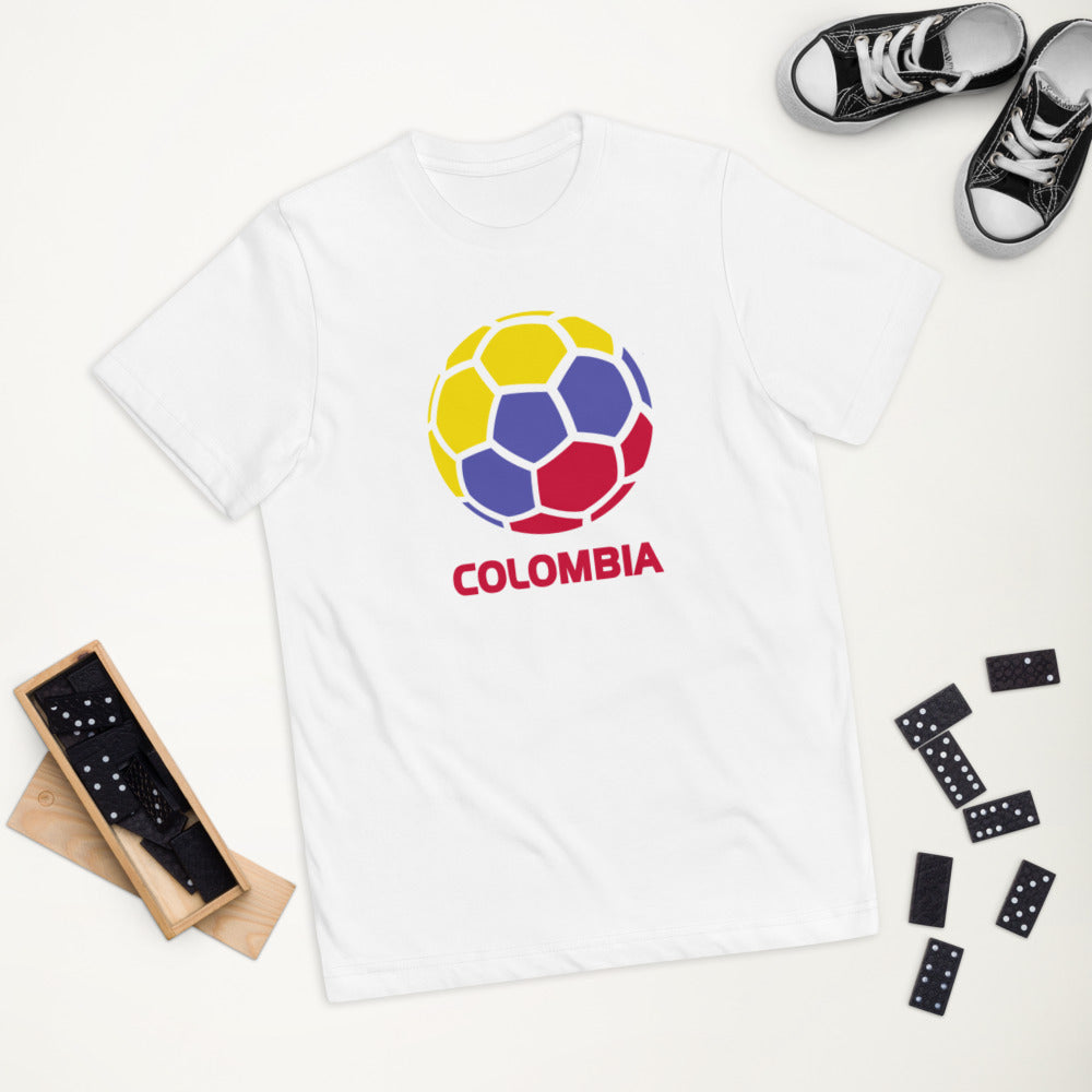 Colombia National Soccer Team Football Pride Country Flag Youth Jersey T-Shirt