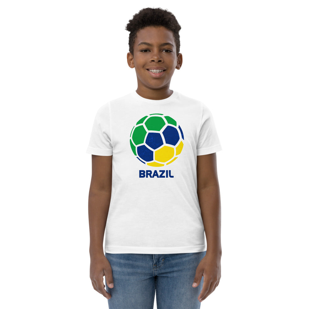 Brazil National Soccer Team Football Pride Country Flag Youth Jersey T-Shirt