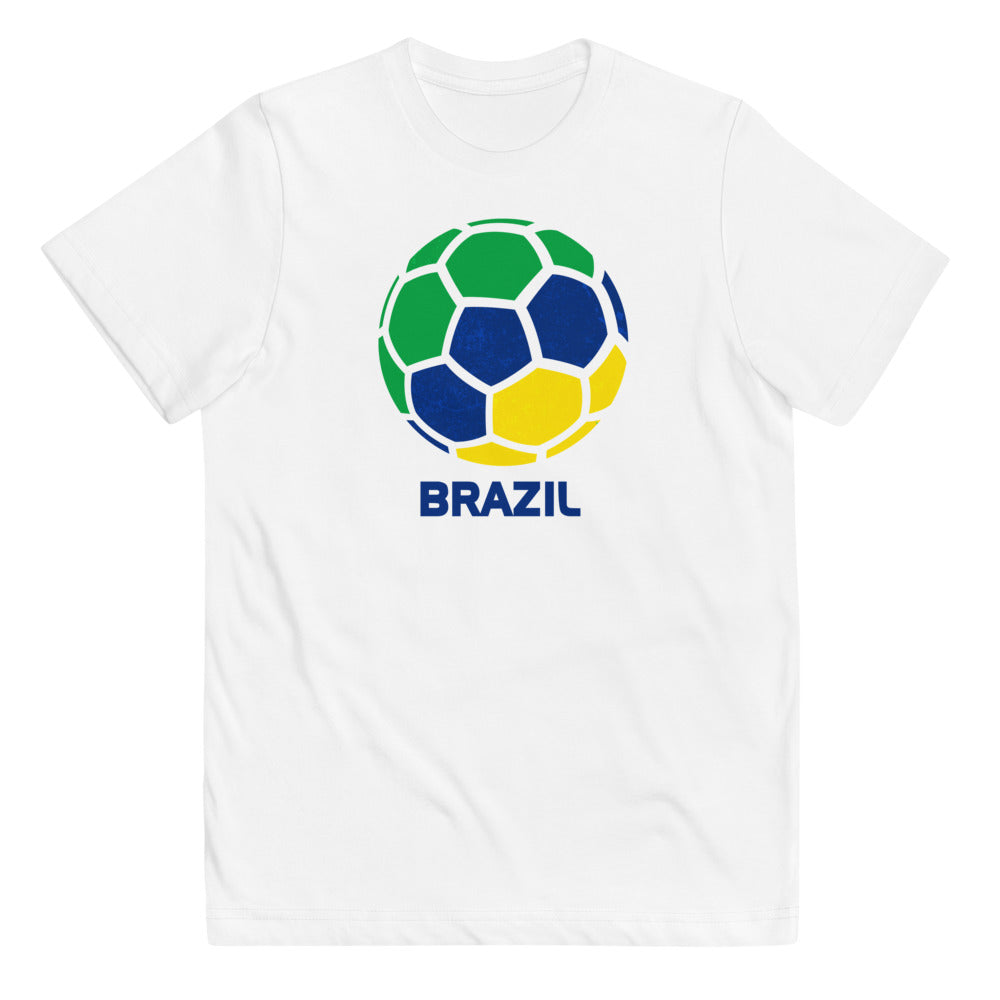 Brazil National Soccer Team Football Pride Country Flag Youth Jersey T-Shirt