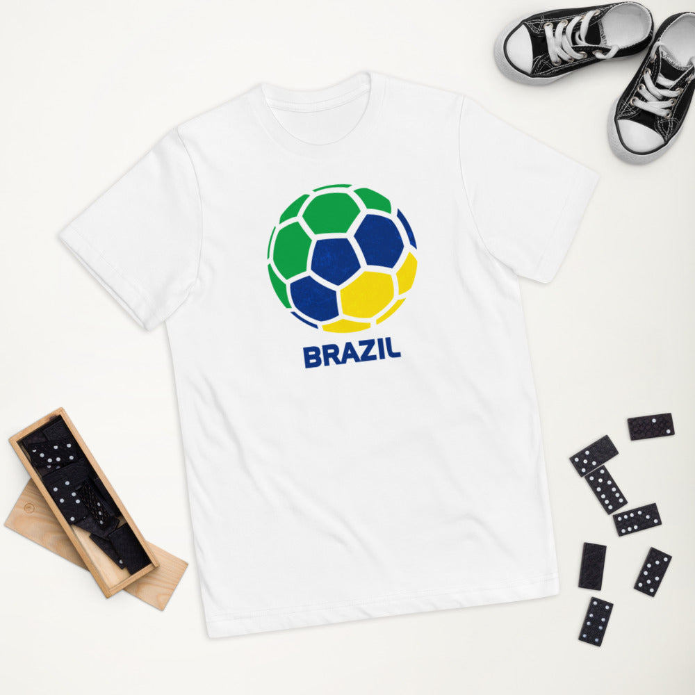 Brazil National Soccer Team Football Pride Country Flag Youth Jersey T-Shirt