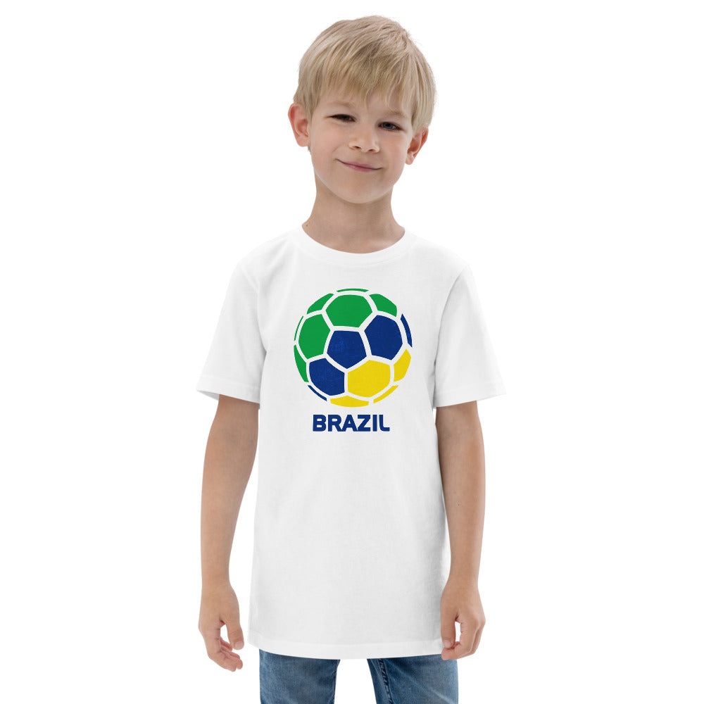 Brazil National Soccer Team Football Pride Country Flag Youth Jersey T-Shirt