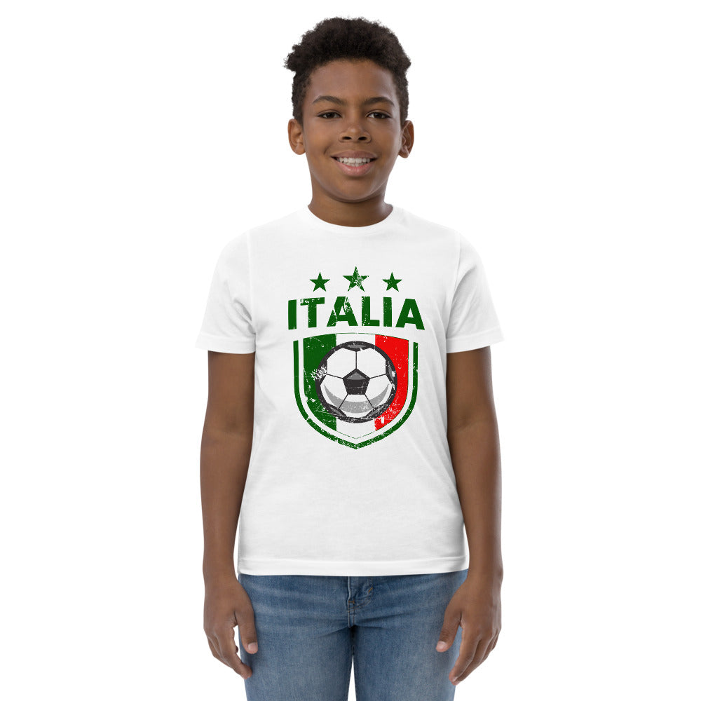 Retro Italy Soccer Team Football Fan Country Italian Italia Flag Youth Jersey T-Shirt