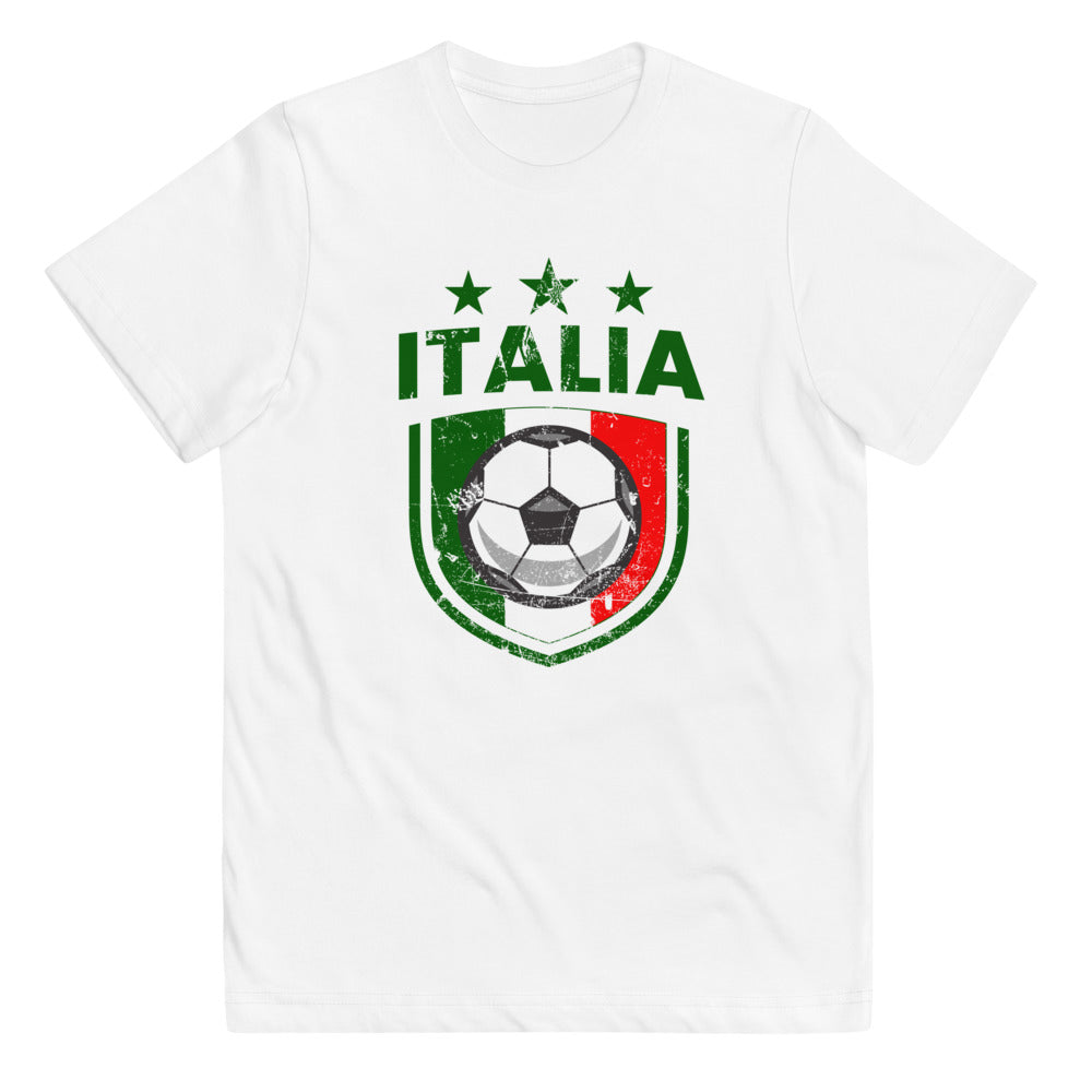 Retro Italy Soccer Team Football Fan Country Italian Italia Flag Youth Jersey T-Shirt