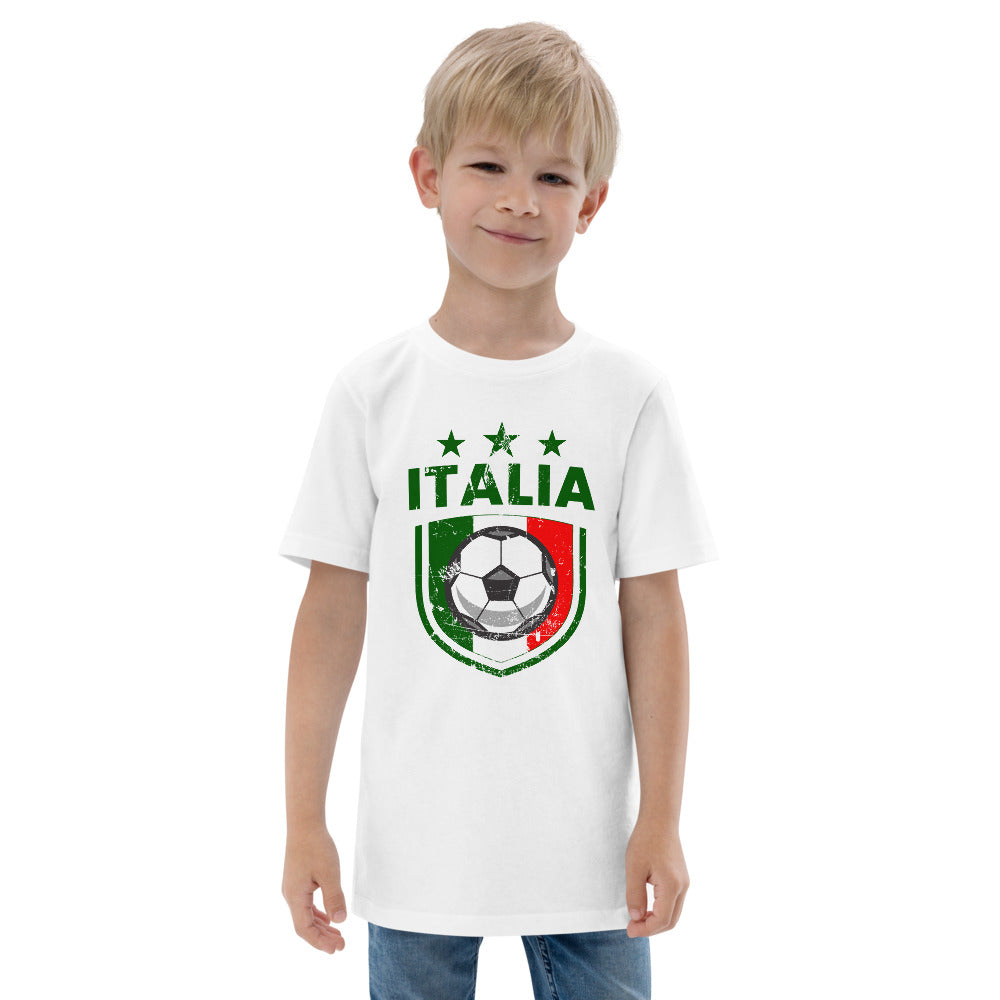 Retro Italy Soccer Team Football Fan Country Italian Italia Flag Youth Jersey T-Shirt