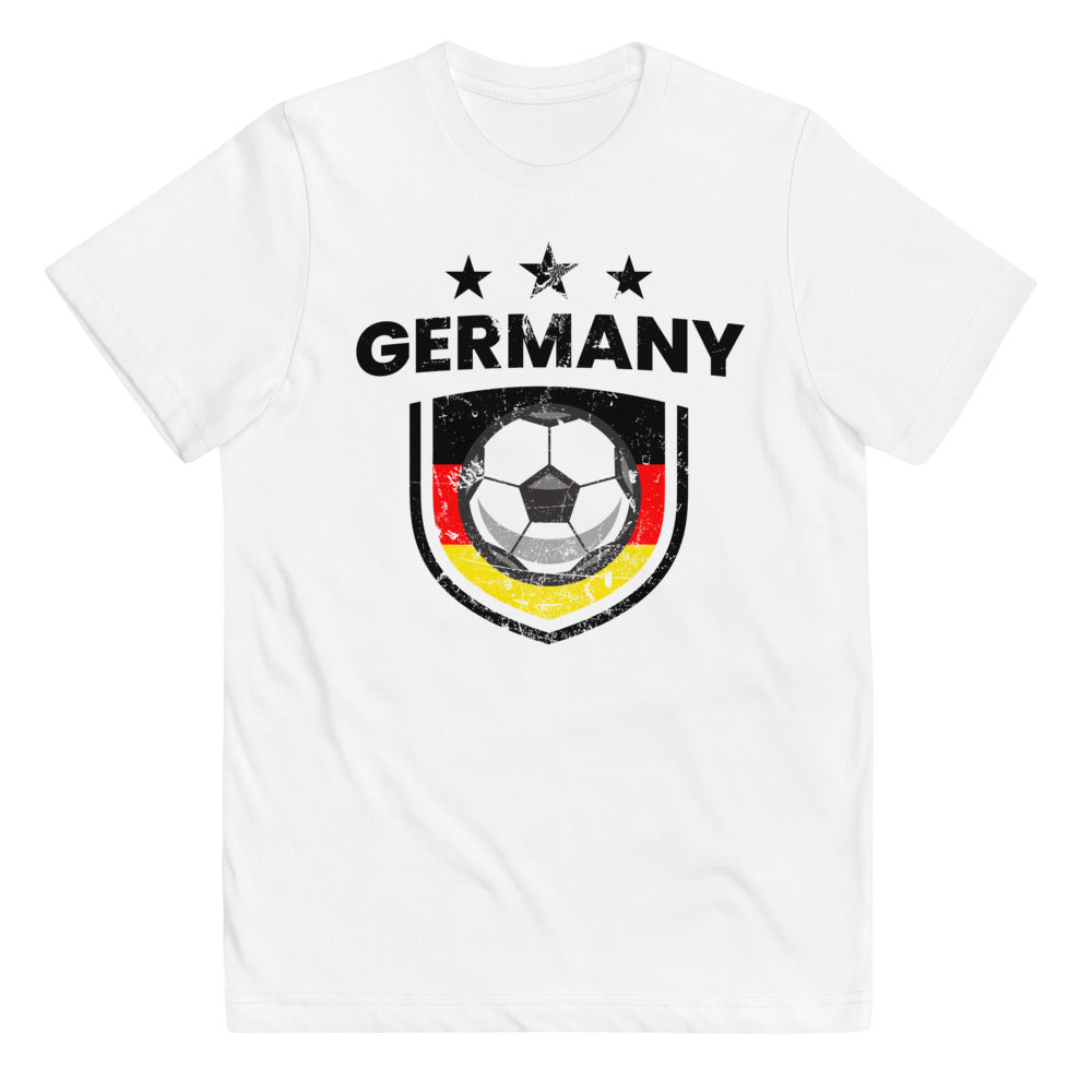 Retro Germany Soccer Team Football Fan Country Deutschland German Flag Youth Jersey T-Shirt