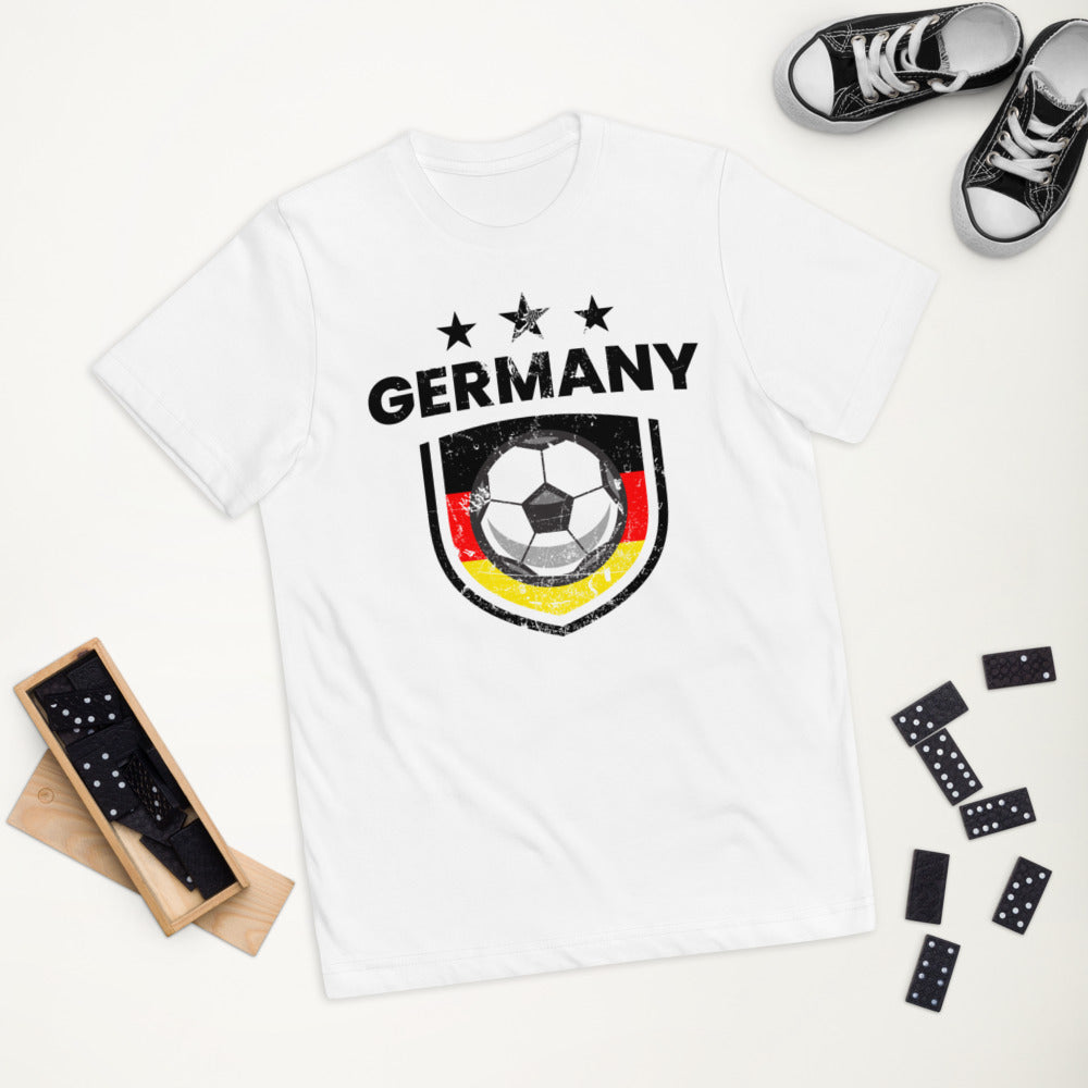 Retro Germany Soccer Team Football Fan Country Deutschland German Flag Youth Jersey T-Shirt