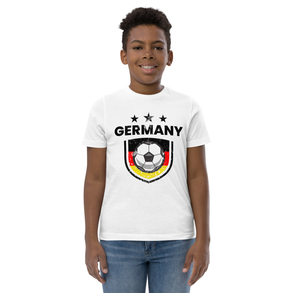 Retro Germany Soccer Team Football Fan Country Deutschland German Flag Youth Jersey T-Shirt