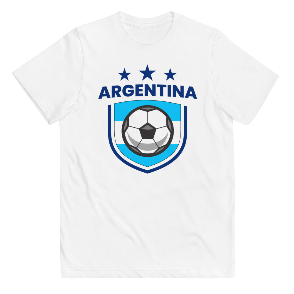 Retro Argentina Soccer Team Football Fan Country Argentinian Flag Youth Jersey T-Shirt