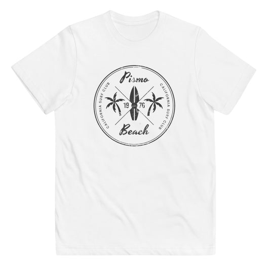 Retro Pismo Beach California Surfing Fan Youth Jersey T-Shirt