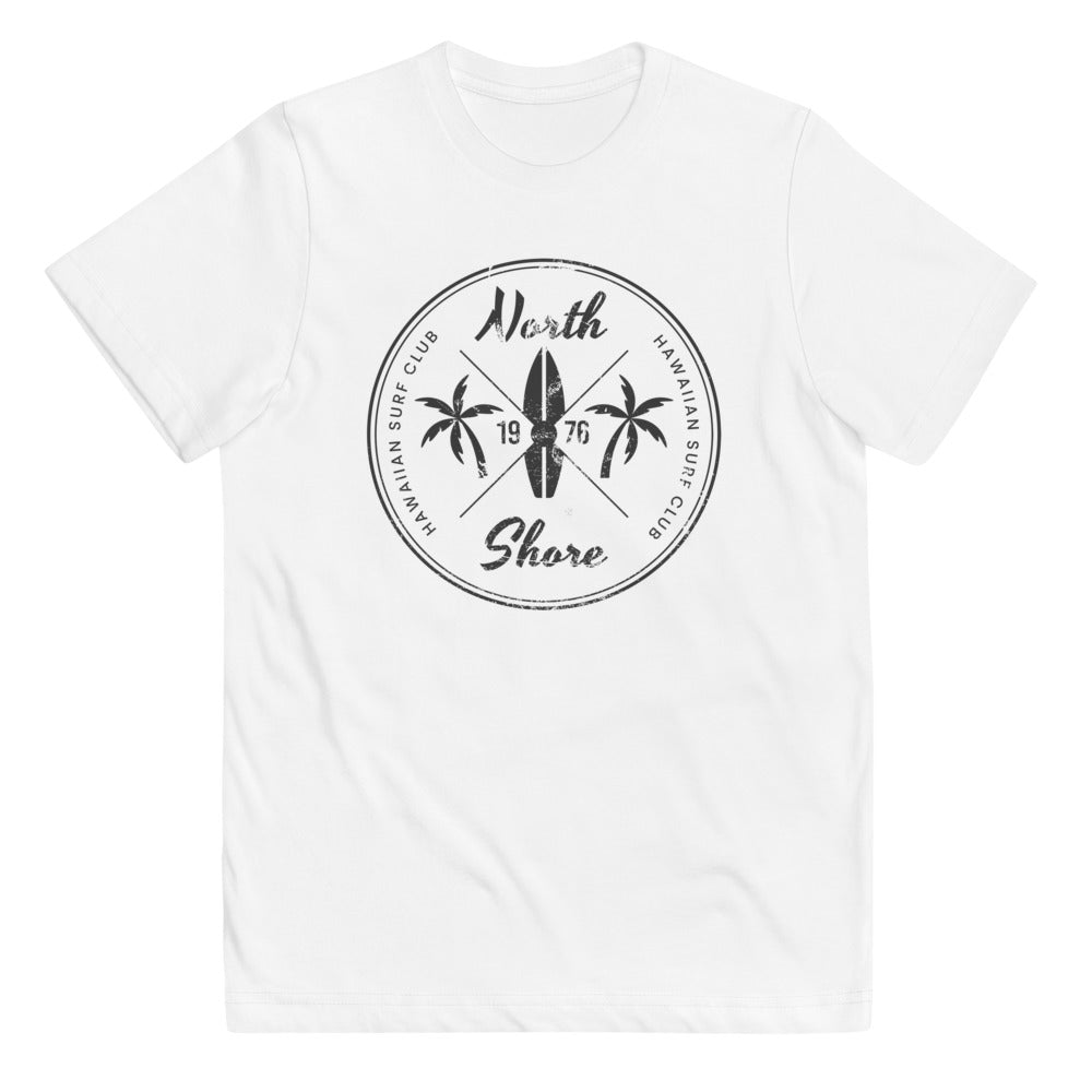 Retro North Shore Oahu Hawaii Surfing Fan  Beach Youth Jersey T-Shirt