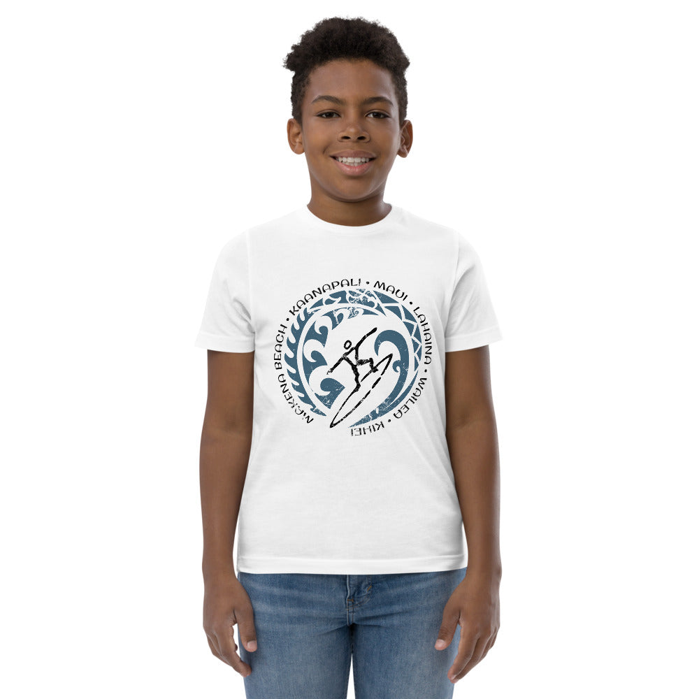 Cool Maui Hawaii Surf Surfing Fan Youth Jersey T-Shirt