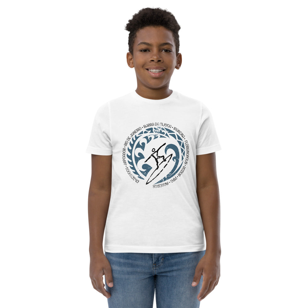 Cool Brazil Surf Surfing Fan Youth Jersey T-Shirt