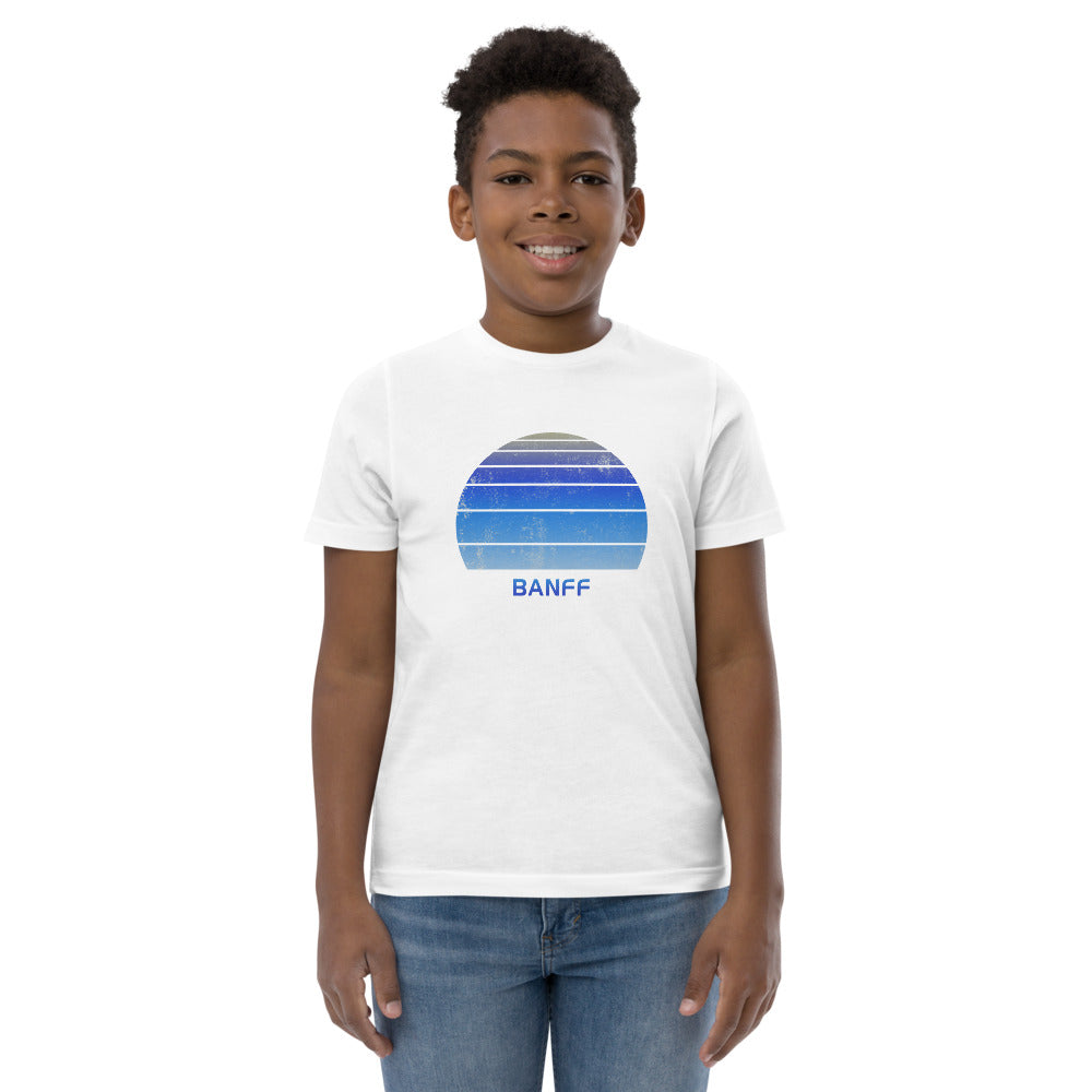 Retro Banff Canada Ski Skiing Fan Youth Jersey T-Shirt