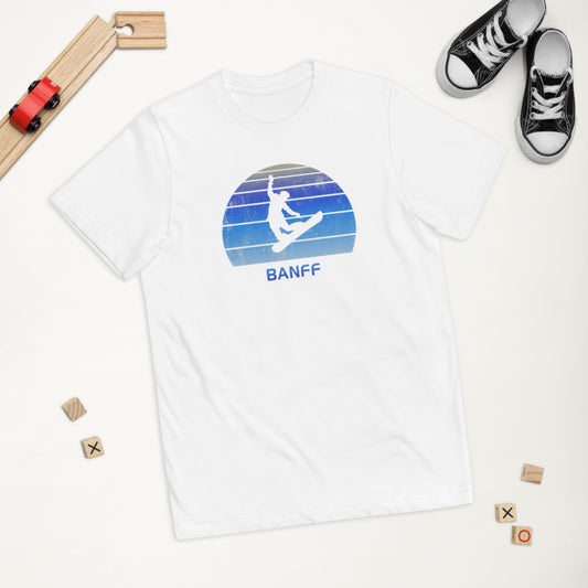 Retro Banff Canada Snowboarding Fan Youth Jersey T-Shirt