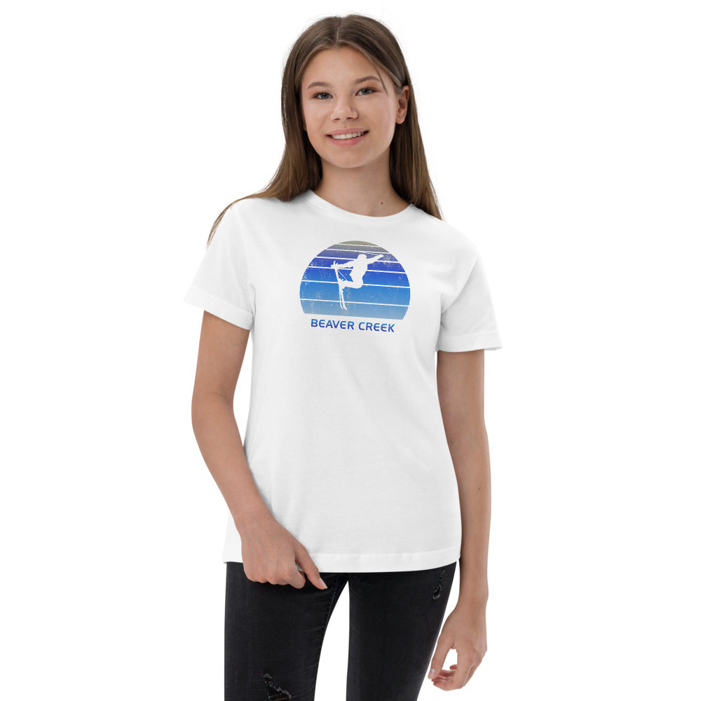 Retro Beaver Creek Colorado Skiing Fan Youth Jersey T-Shirt