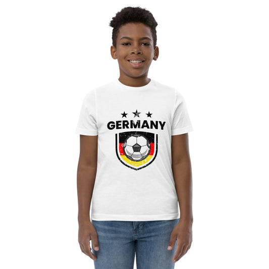 Retro Germany Soccer Team Football Fan Country Deutschland German Flag Youth Jersey T-Shirt