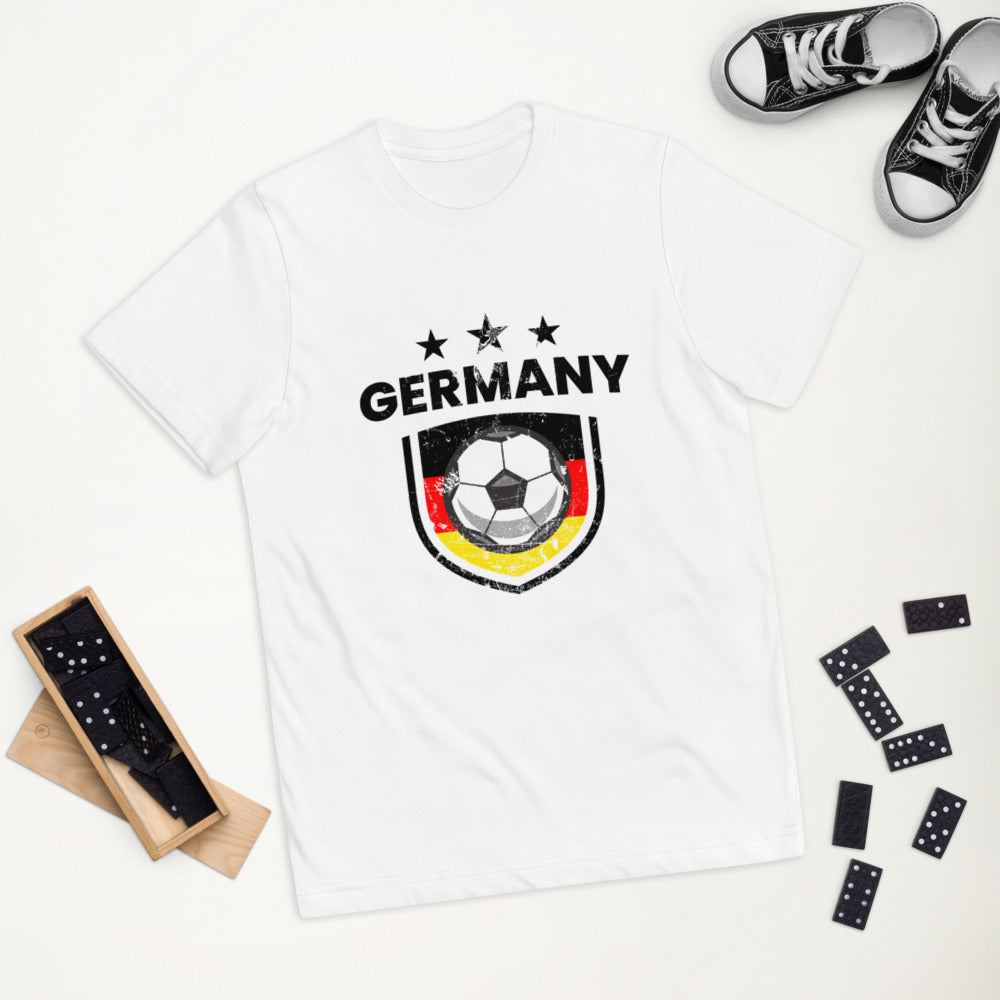 Retro Germany Soccer Team Football Fan Country Deutschland German Flag Youth Jersey T-Shirt