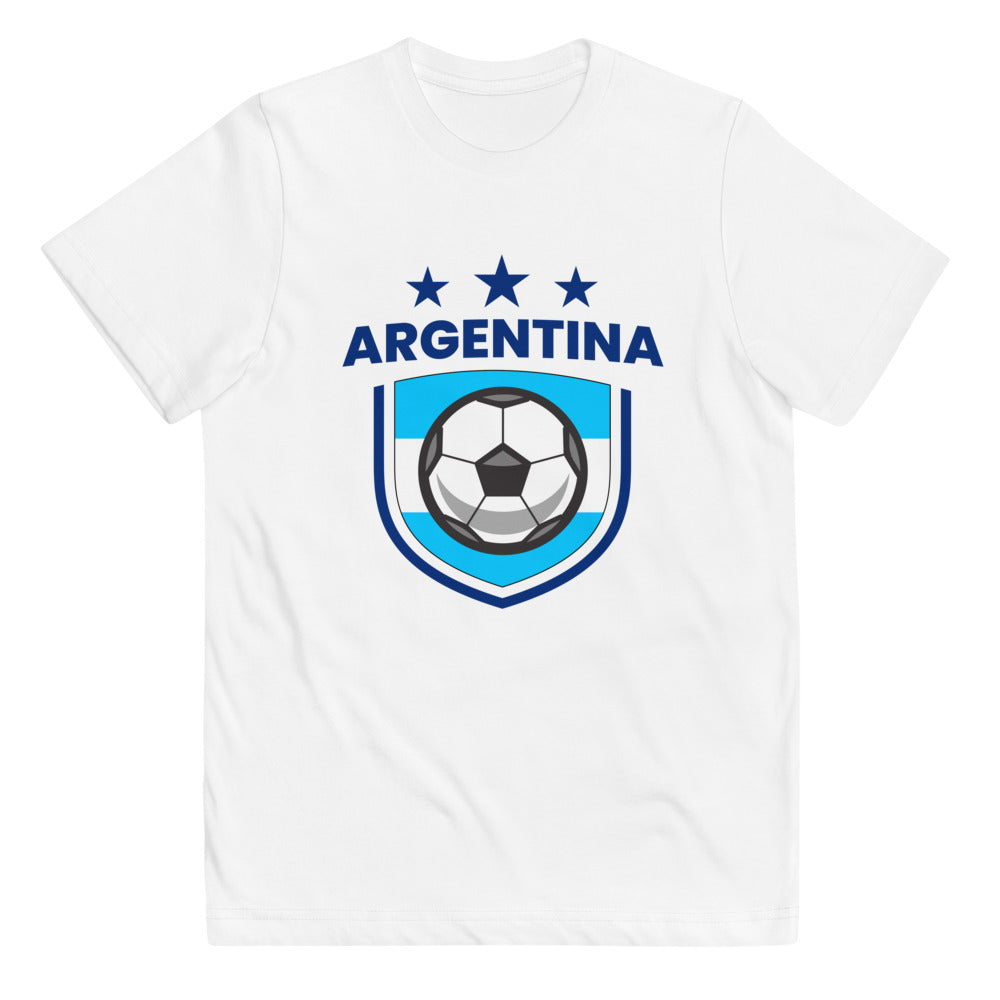 Retro Argentina Soccer Team Football Fan Country Argentinian Flag Youth Jersey T-Shirt