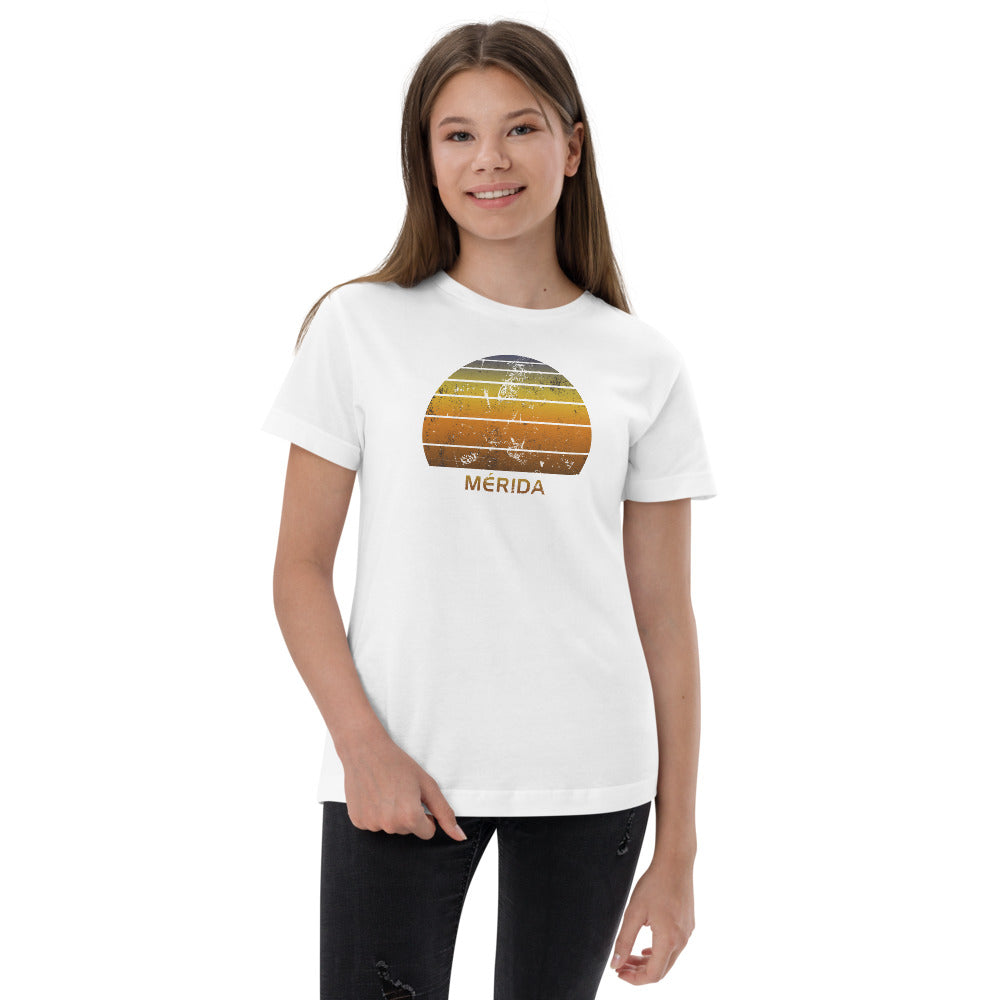 Retro Merida Mexico Mexican Beach Vacation Souvenir Youth Jersey T-Shirt