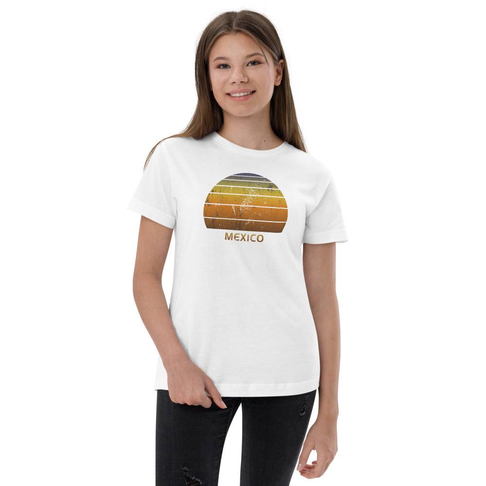 Retro Mexico Mexican Beach Vacation Souvenir Youth Jersey T-Shirt