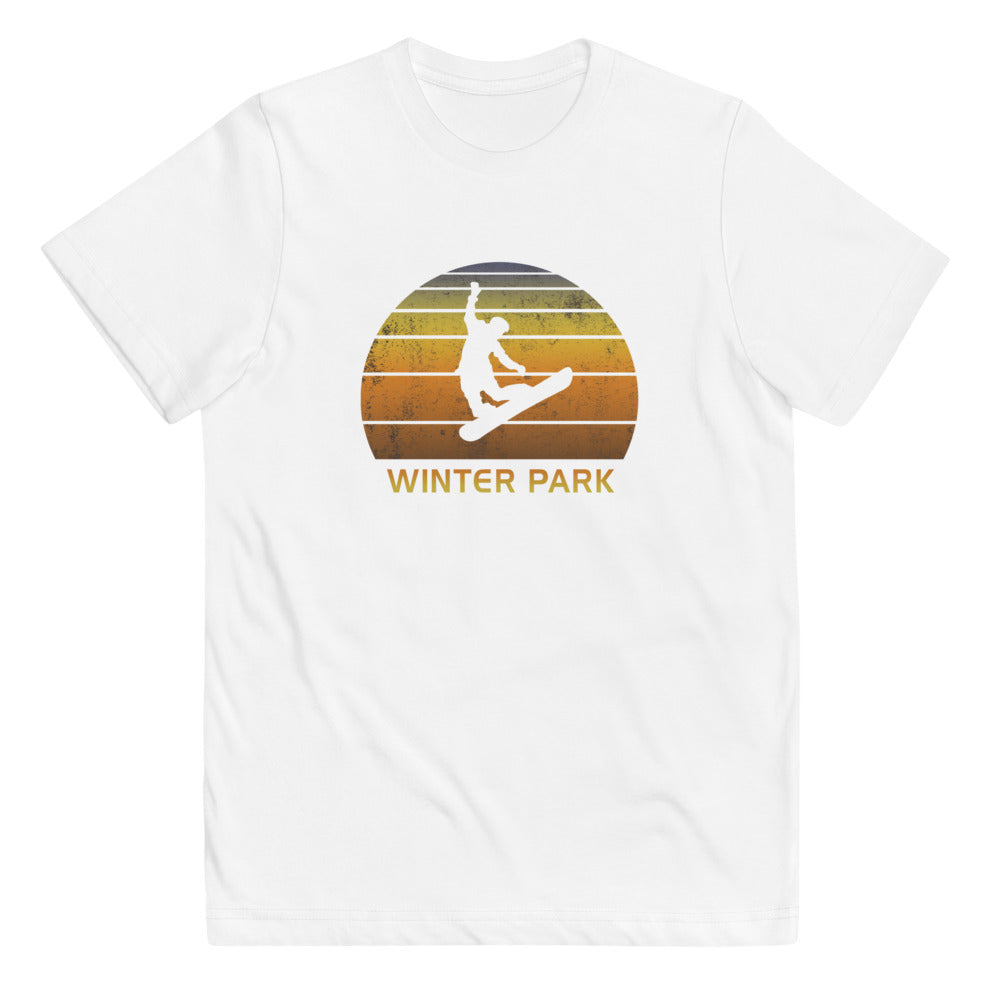 Retro Winter Park Colorado Snowboarding Fan Youth Jersey T-Shirt