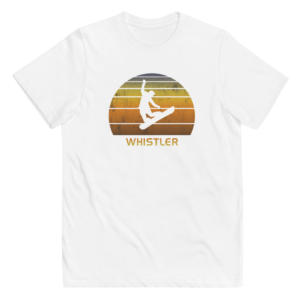 Retro Whistler Canada Snowboarding Fan Youth Jersey T-Shirt