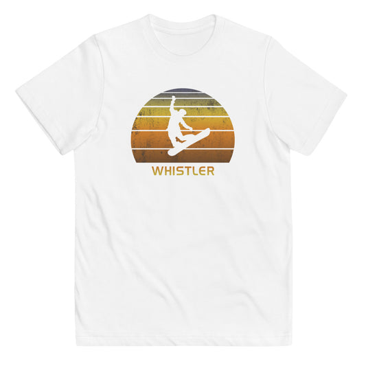 Retro Whistler Canada Snowboarding Fan Youth Jersey T-Shirt