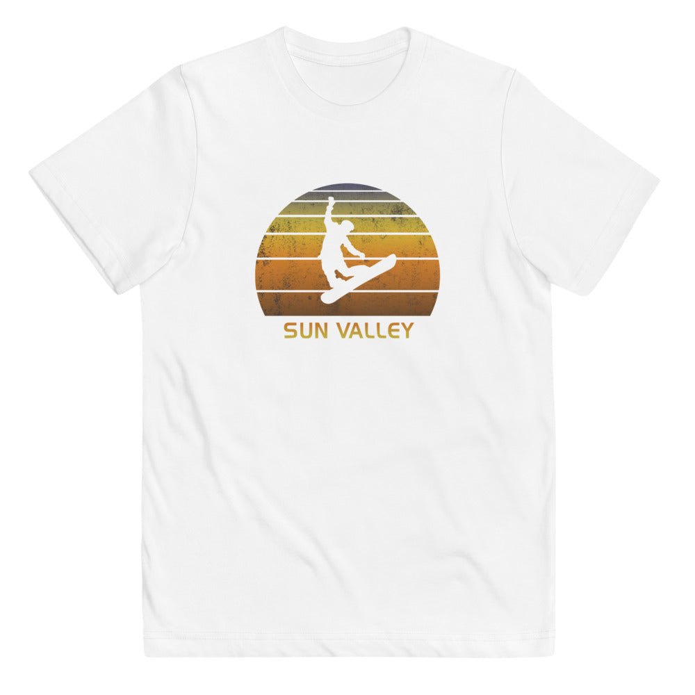 Retro Sun Valley Idaho Snowboarding Fan Youth Jersey T-Shirt