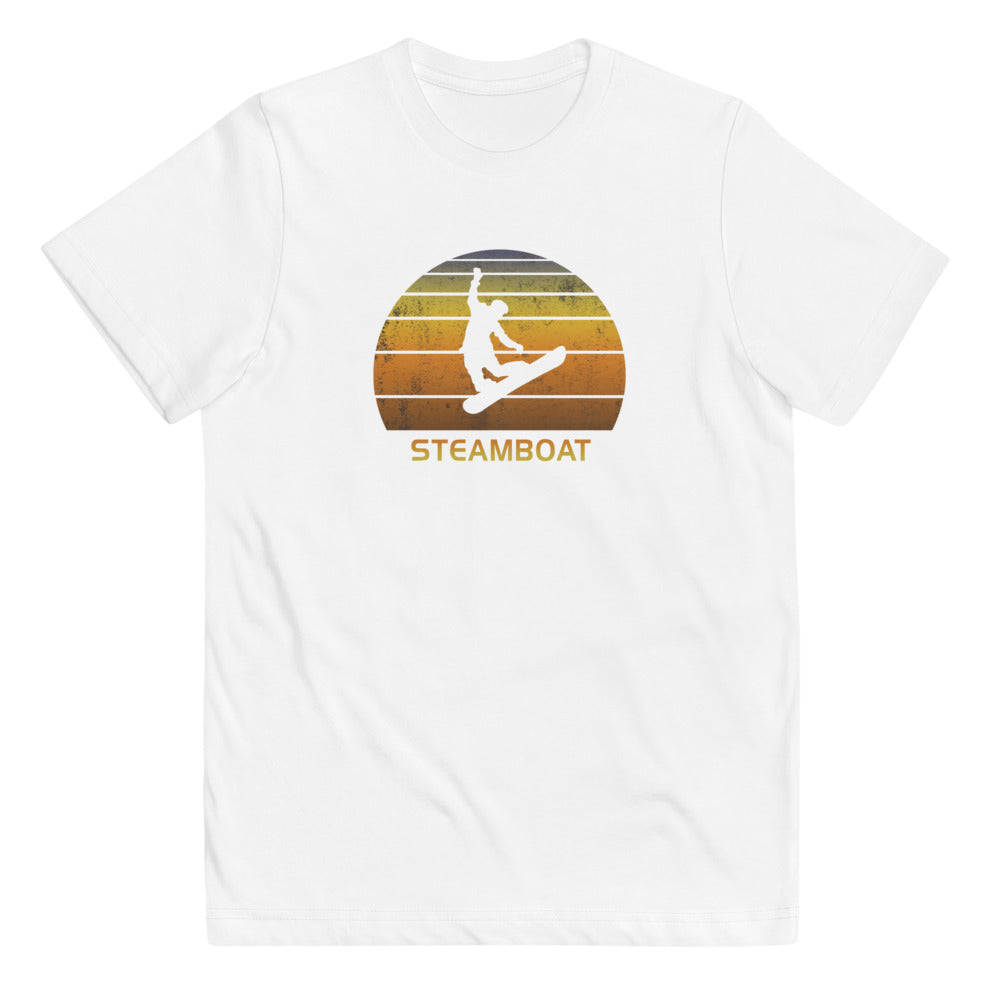 Retro Steamboat Colorado Snowboarding Fan Youth Jersey T-Shirt