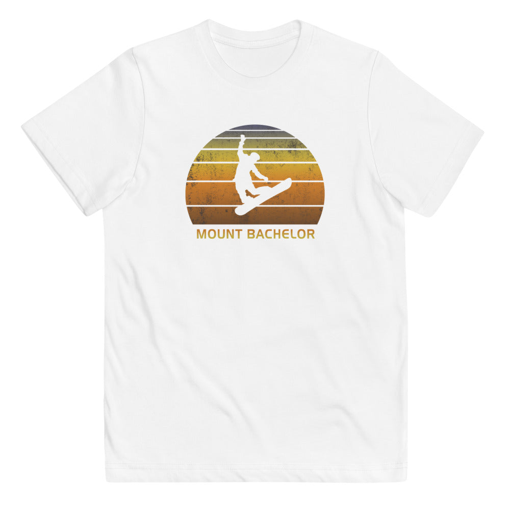 Retro Mount Bachelor Snowboarding Fan Youth Jersey T-Shirt