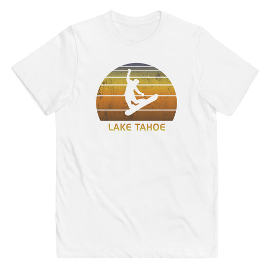 Retro Lake Tahoe California Snowboarding Fan Youth Jersey T-Shirt