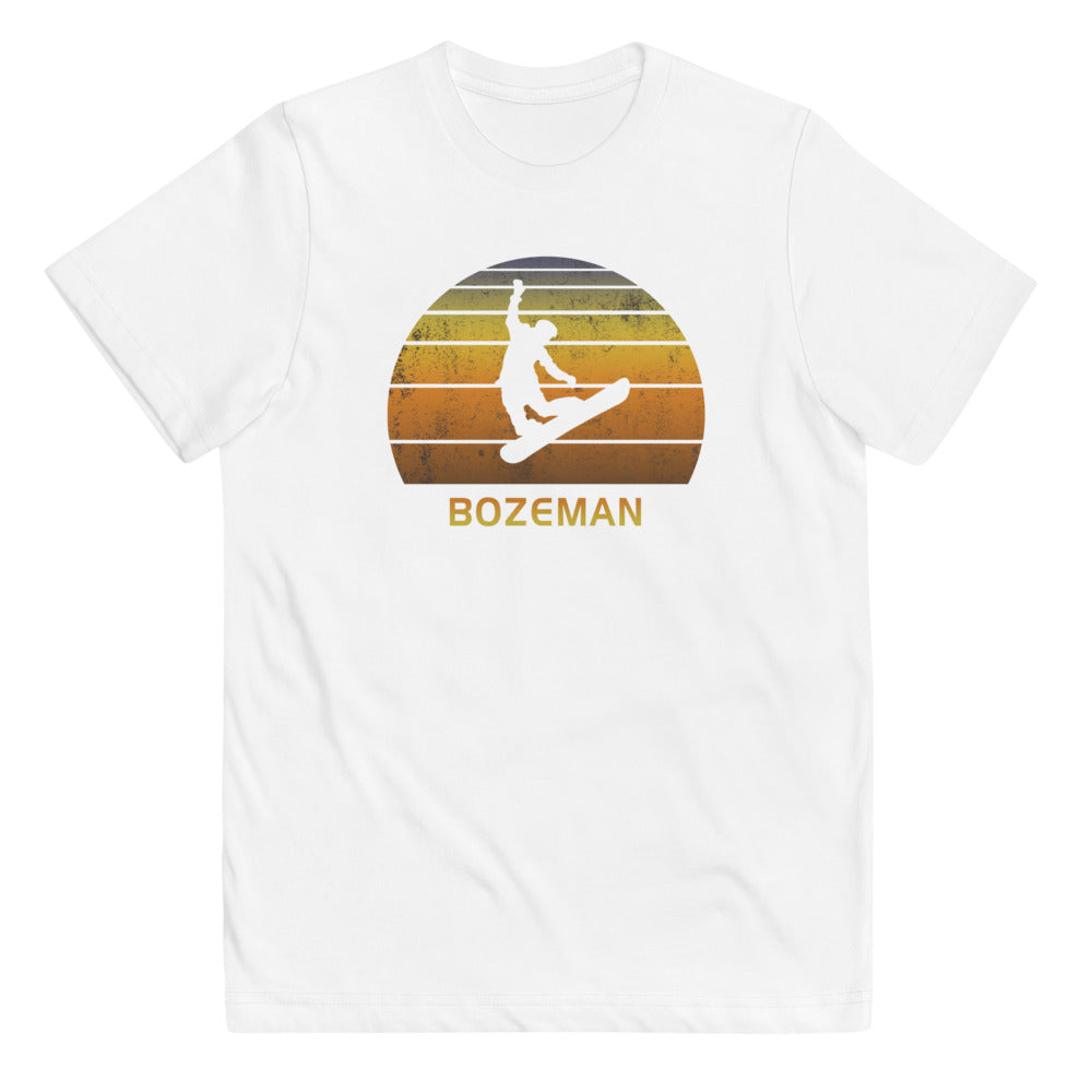 Retro Bozeman Montana Snowboarding Fan Youth Jersey T-Shirt