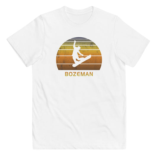 Retro Bozeman Montana Snowboarding Fan Youth Jersey T-Shirt