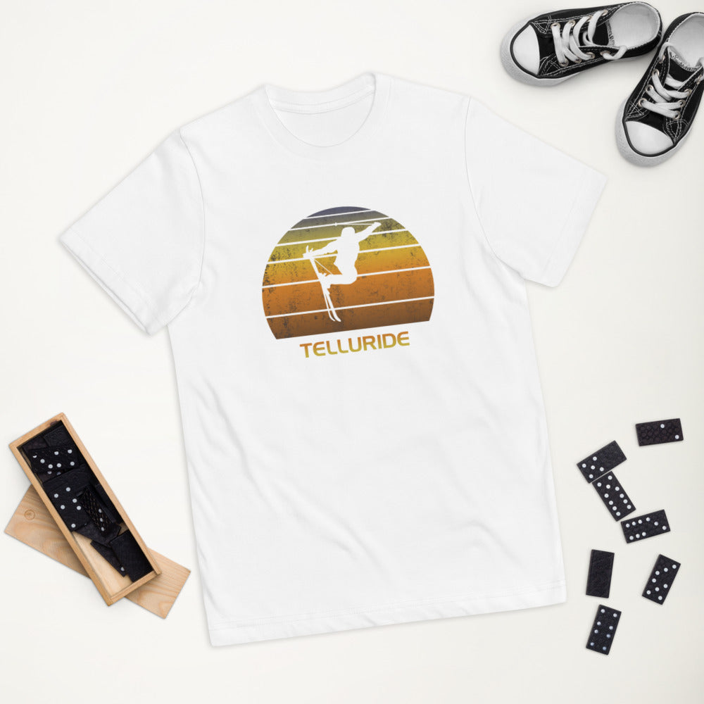 Cool Retro Telluride Colorado Skiing Ski Fan Youth Jersey T-Shirt