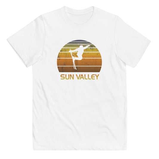 Cool Retro Sun Valley Idaho Skiing Ski Fan Youth Jersey T-Shirt