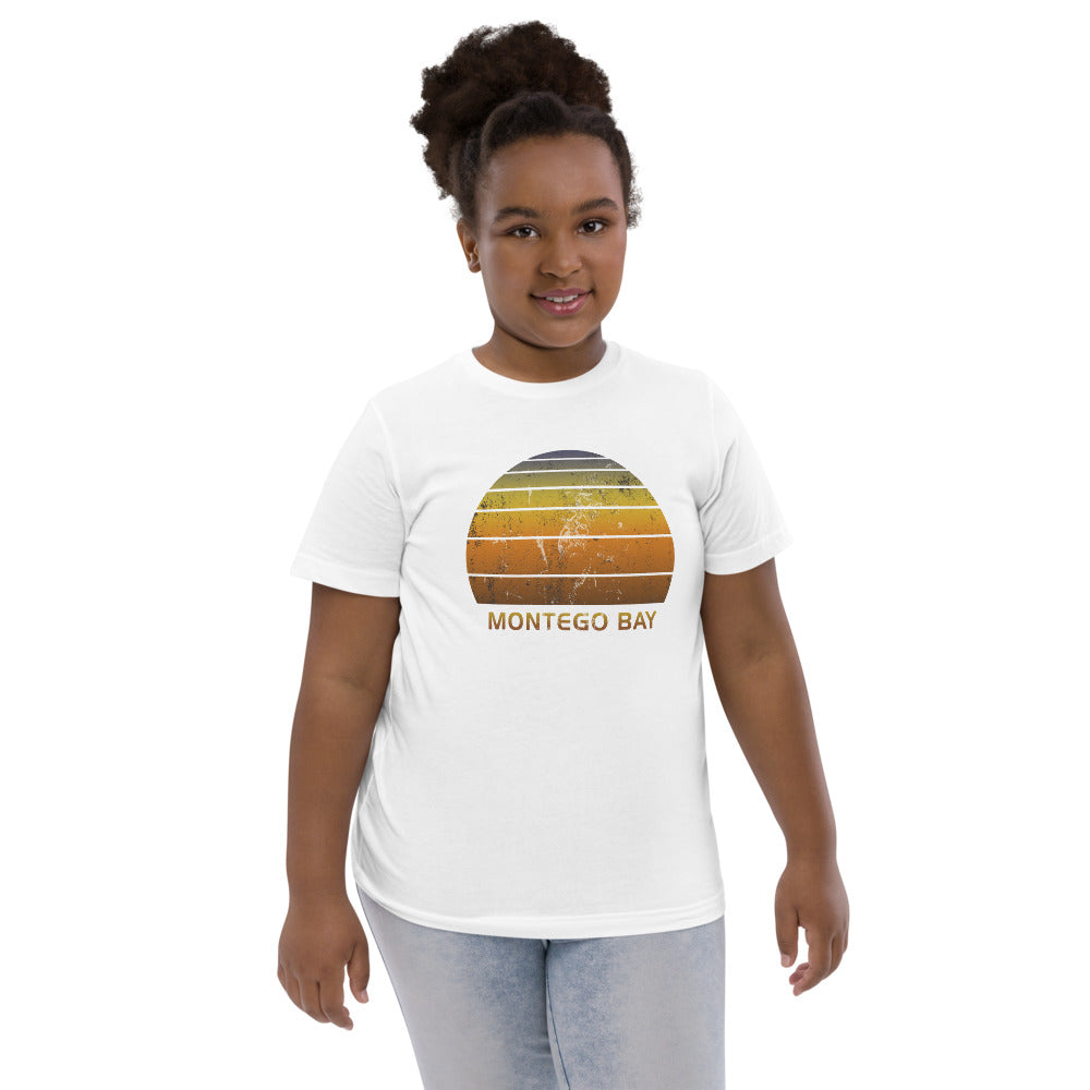 Retro Montego Bay Jamaica  Beach Vacation Souvenir Youth Jersey T-Shirt