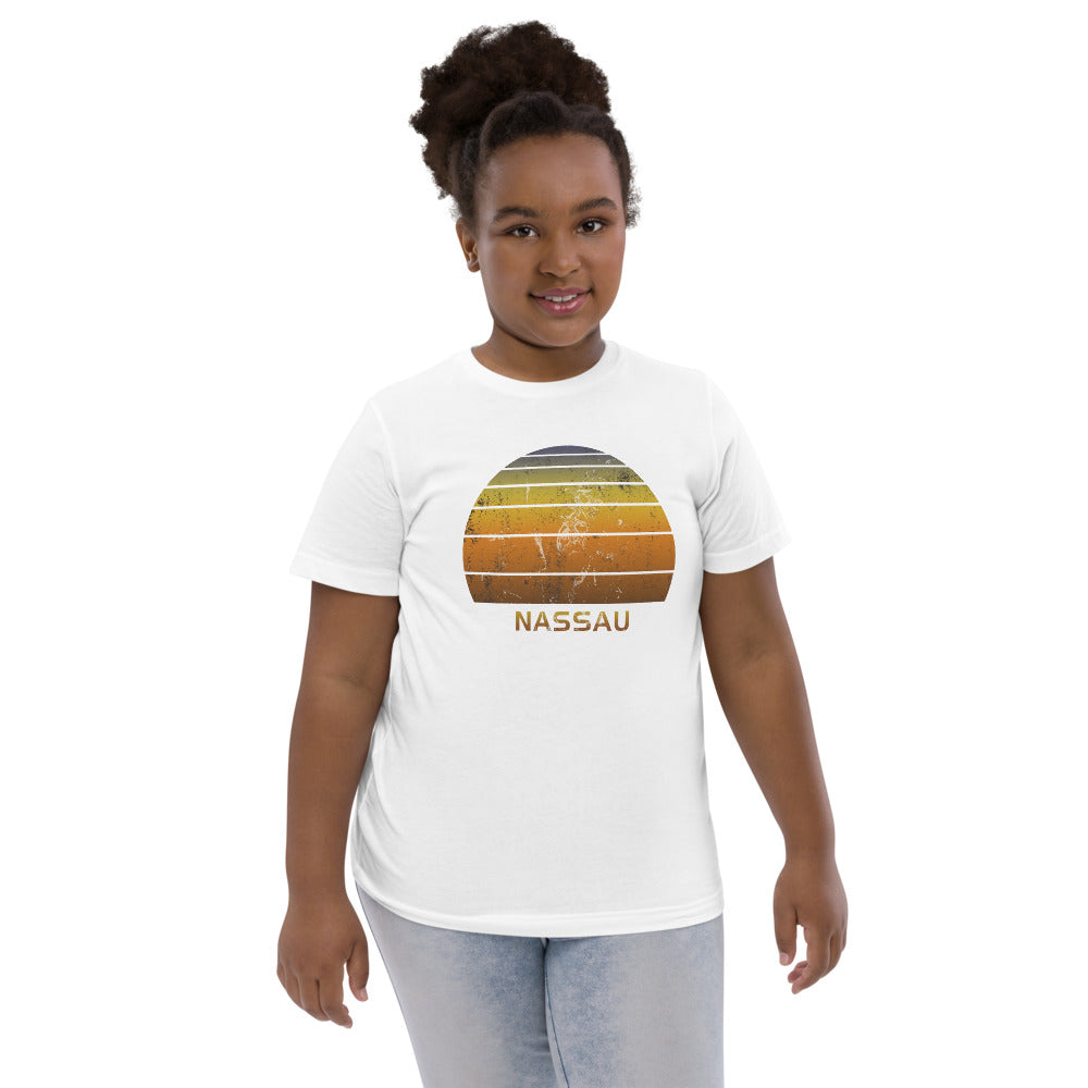 Retro Nassau Bahamas  Beach Vacation Souvenir Youth Jersey T-Shirt