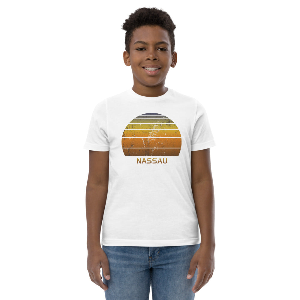 Retro Nassau Bahamas  Beach Vacation Souvenir Youth Jersey T-Shirt